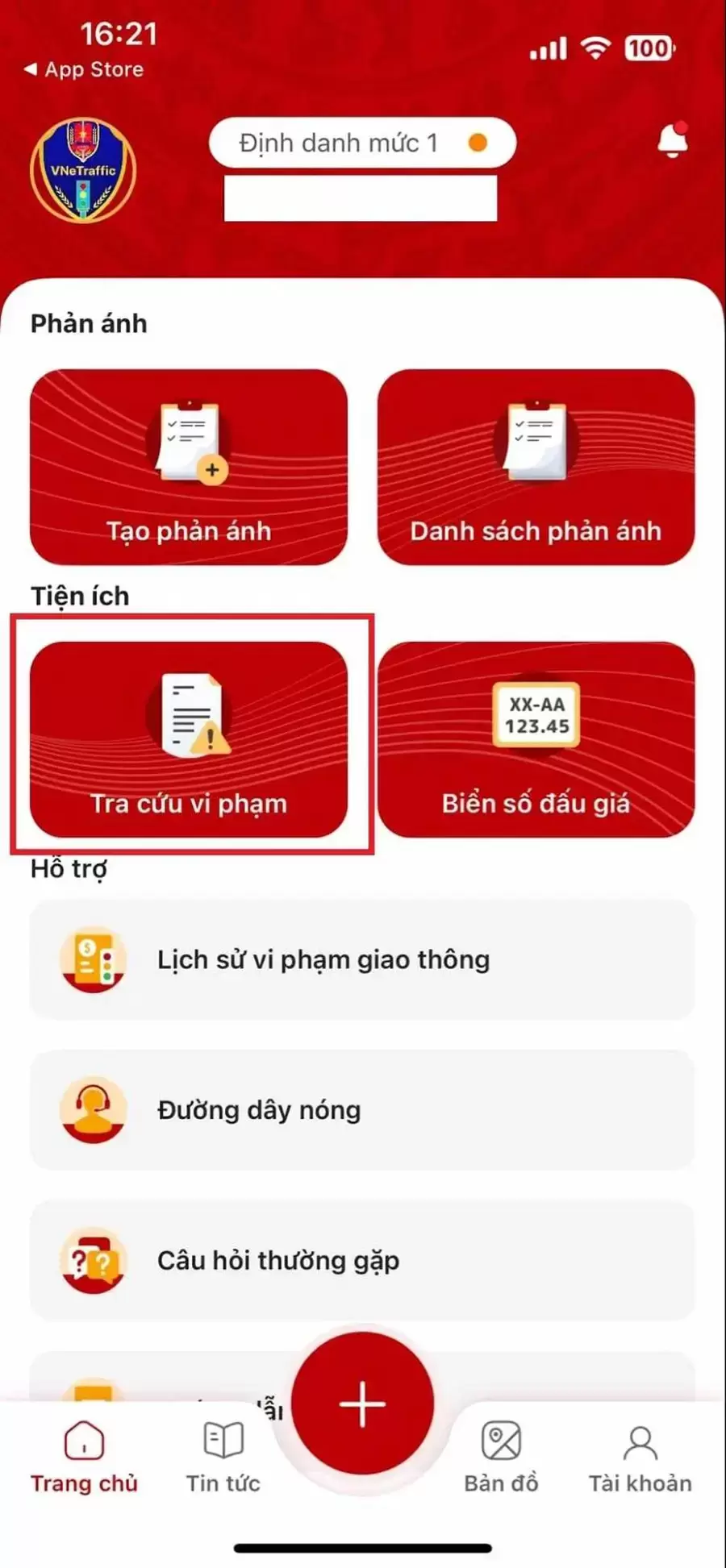 Tra cứu phương vi phạm giao thông trên VNeTraffic