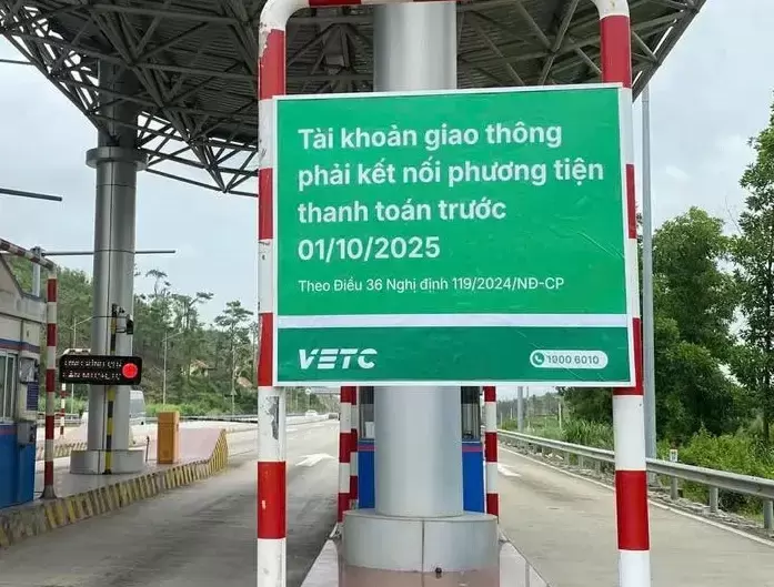 Phải thực hiện kết nối phương tiện thanh toán trước qua tài khoản giao thông trước 01/10/2025