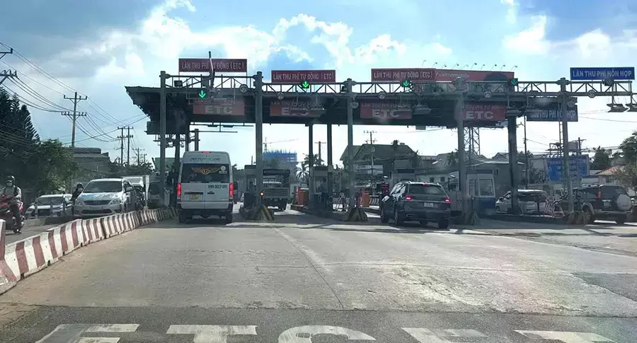 Vị trí trạm thu phí Lái Thiêu, dấu hiệu nhận diện làn và hướng di chuyển