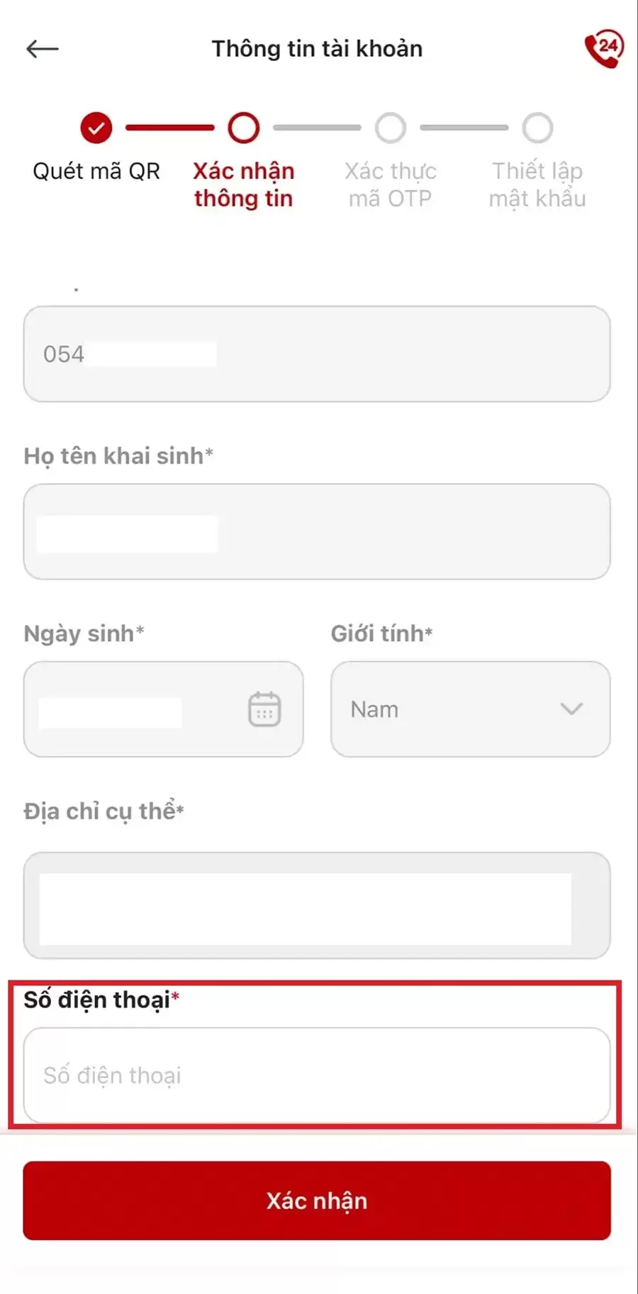 Bạn chỉ cần nhập thêm số điện thoại khi đăng ký VNeTraffic