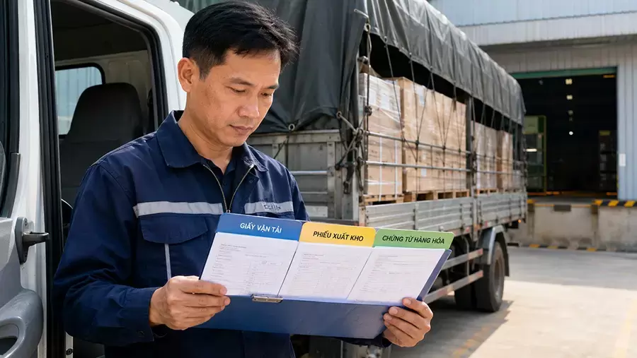 Hồ sơ cần chuẩn bị trước mỗi chuyến xe nội bộ chở hàng
