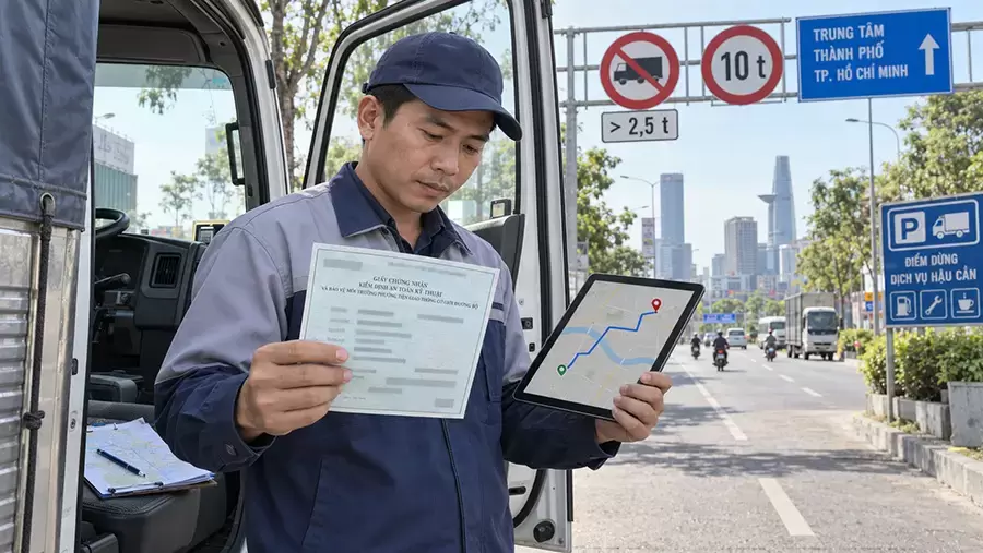 Kiểm tra giấy tờ, khung giờ và tuyến đường trước khi khởi hành