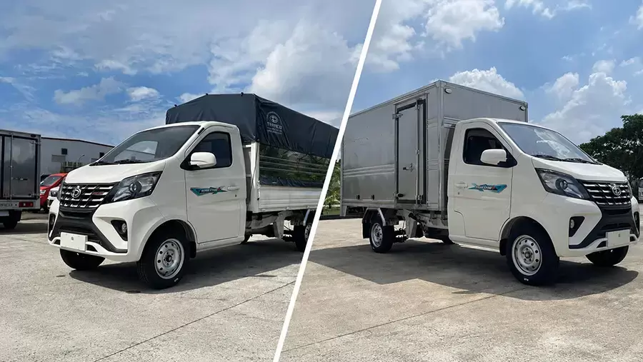 Xe tải thùng bạt và thùng kín