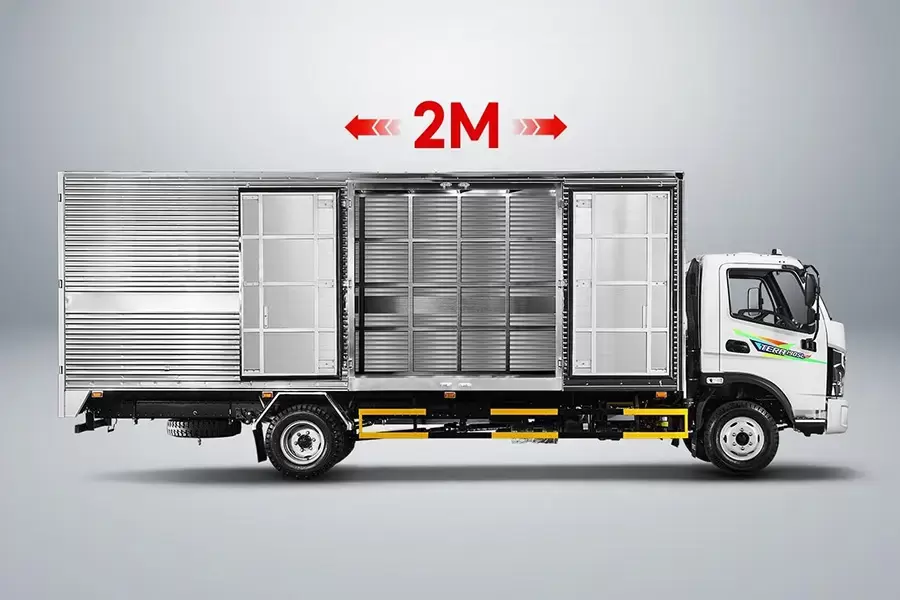 Duy nhất trong phân khúc Tera190SL Plus có cửa hông mở 2 bên độ rộng 2m
