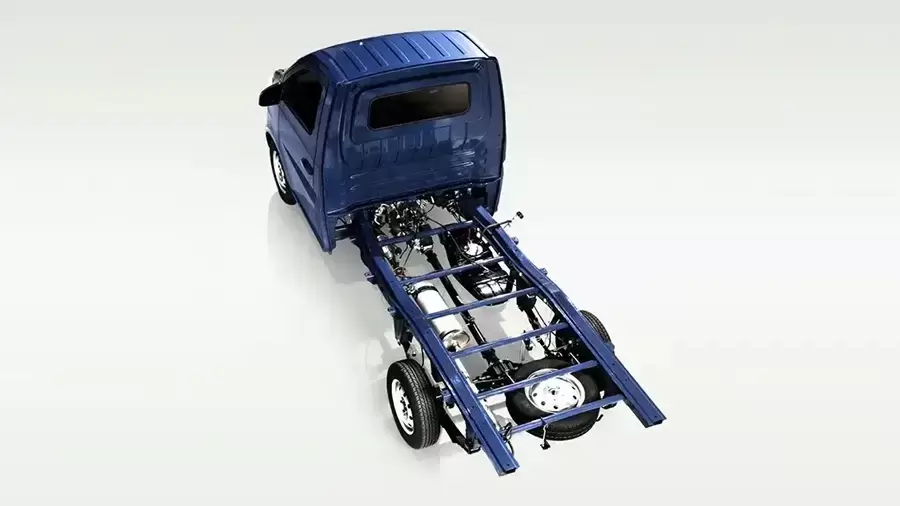 Khung gầm cứng cáp của Tera100S vượt trội so với xe tải 700kg