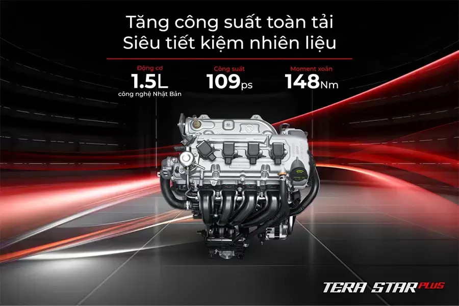 Động cơ công nghệ GDI-DVVT duy nhất phân khúc xe tải nhẹ 1 tấn - 2 tấn