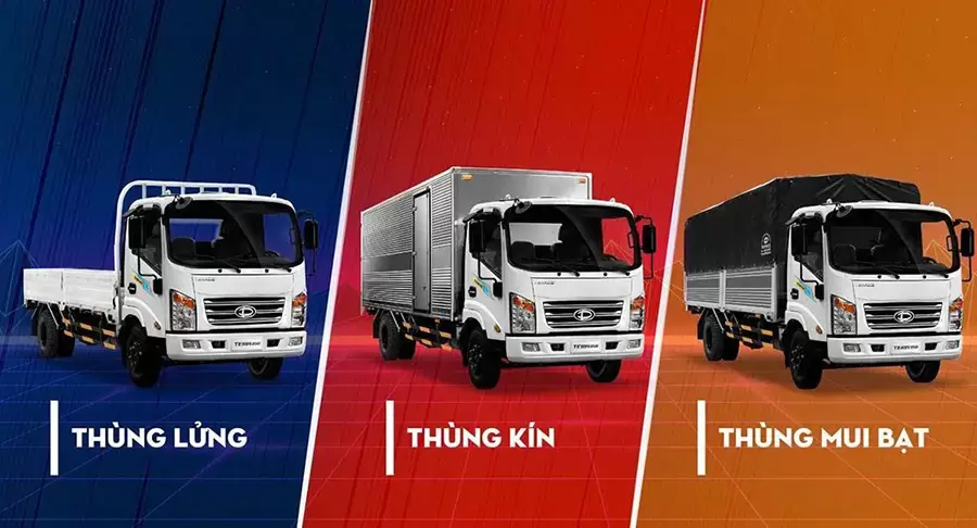 Xe tải Tera190SL có 3 phiên bản thùng hàng