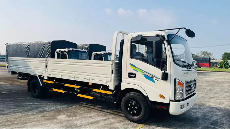 Thiết kế xe tải thùng lửng dài 6m3 thương hiệu Teraco mạnh mẽ và hiện đại