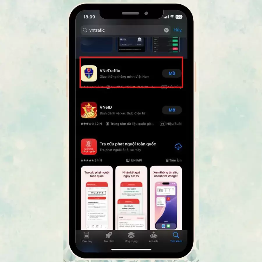 Tải và cài đặt ứng dụng VNeTraffic trên điện thoại