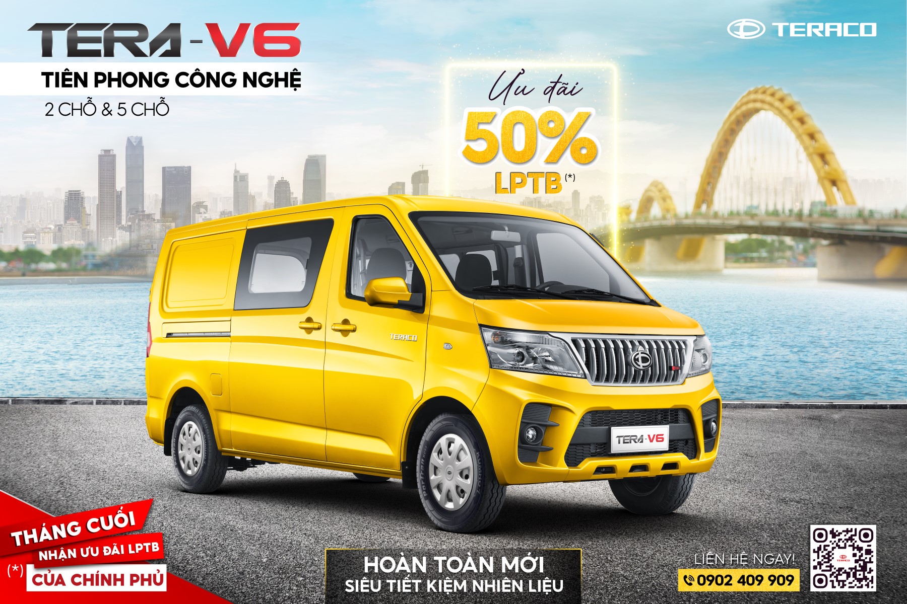 tải van 2 chỗ 5 chỗ tera v6